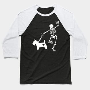 Scottie skull halloween Scottish Terrier Baseball T-Shirt